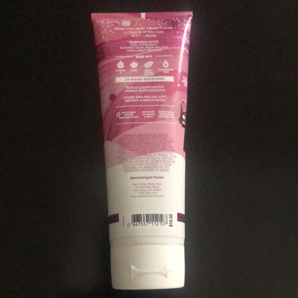 Twisted Peppermint Body Cream 8 oz - Bath & Body Works - Picture 3 of 4